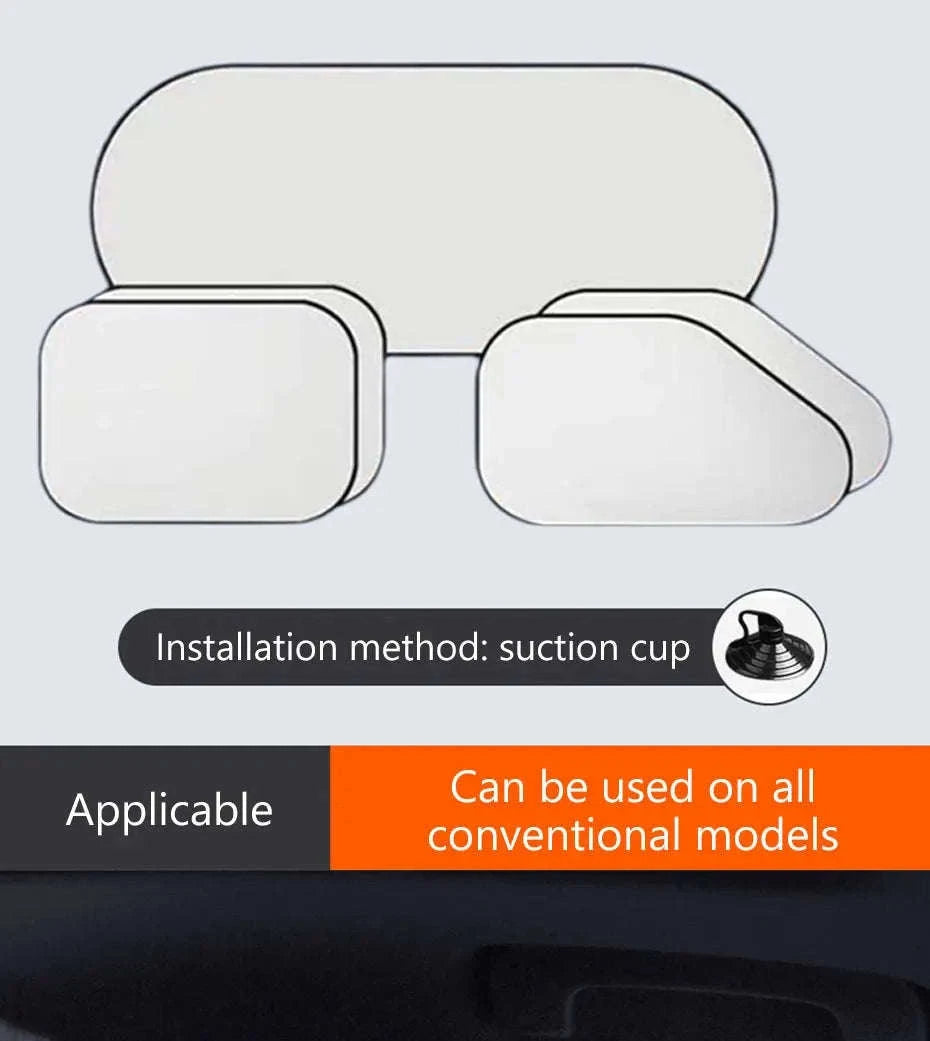 Car Side Window Sun Shade Polyester Sun Protection Cover-Front side window x2