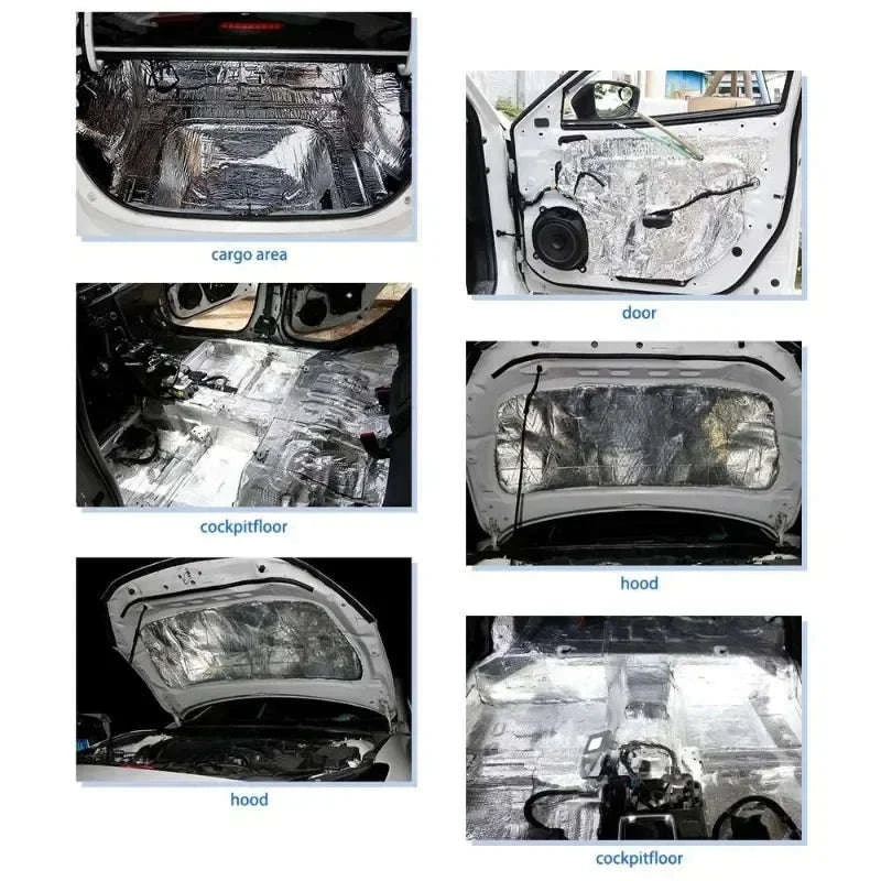 Car Sound Deadener and Thermal Insulation Mat 50x200cm 5/10mm-2000x500x5mm