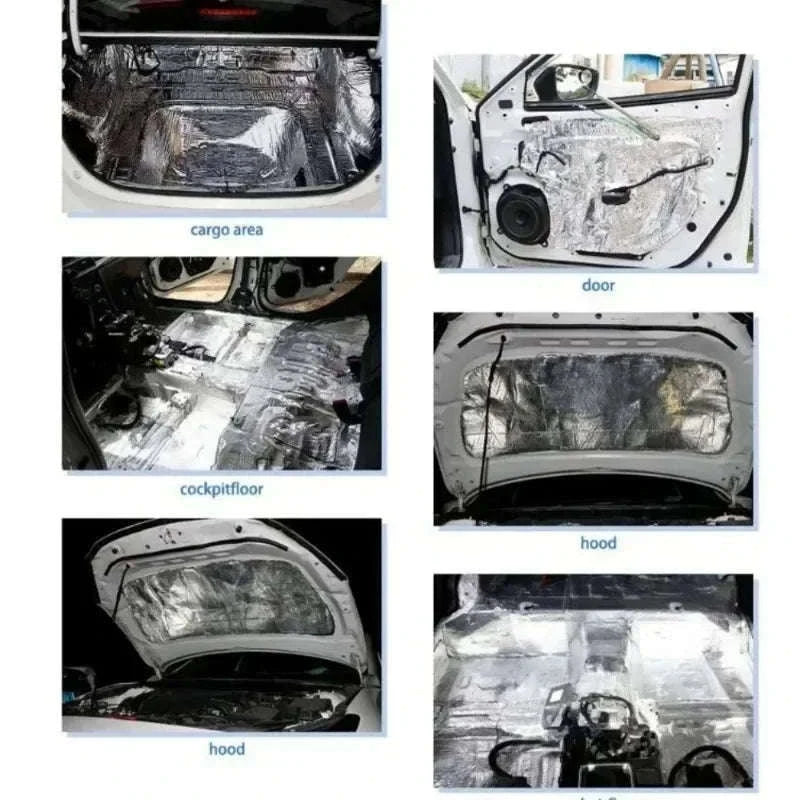 Car Soundproof Mat Heat Noise Insulation Deadening Mat-400x250x10mm / Germany