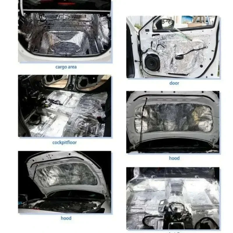 Car Soundproof Mat Heat Noise Insulation Deadening Mat-400x250x10mm / Germany