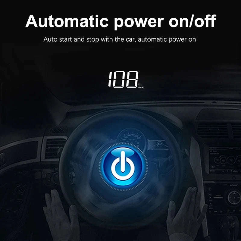 Car Speedometer HUD GPS Windshield Display-Green