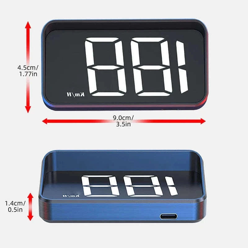 Car Speedometer HUD GPS Windshield Display-Green