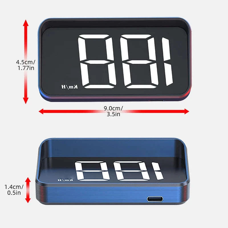 Car Speedometer HUD GPS Windshield Display-Green