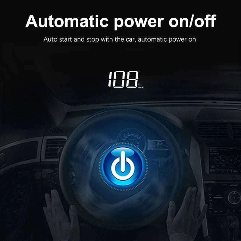 Car Speedometer HUD GPS Windshield Display-Green