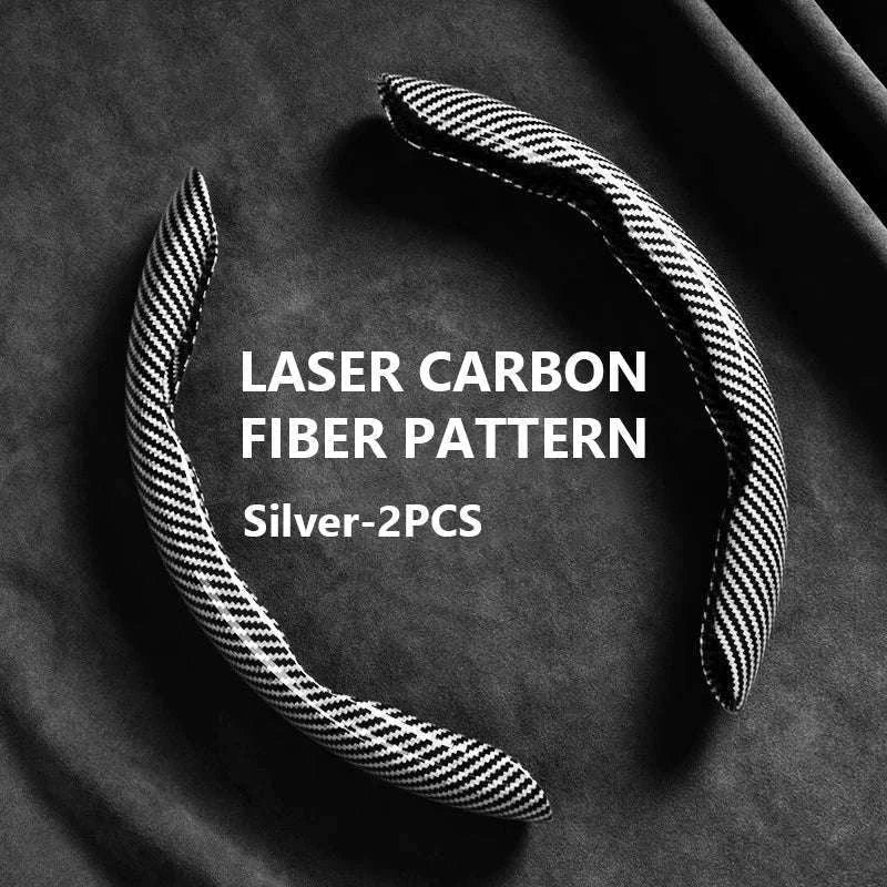 Car Steering Wheel Cover Anti-Scratch Protector-Silver 3pcs