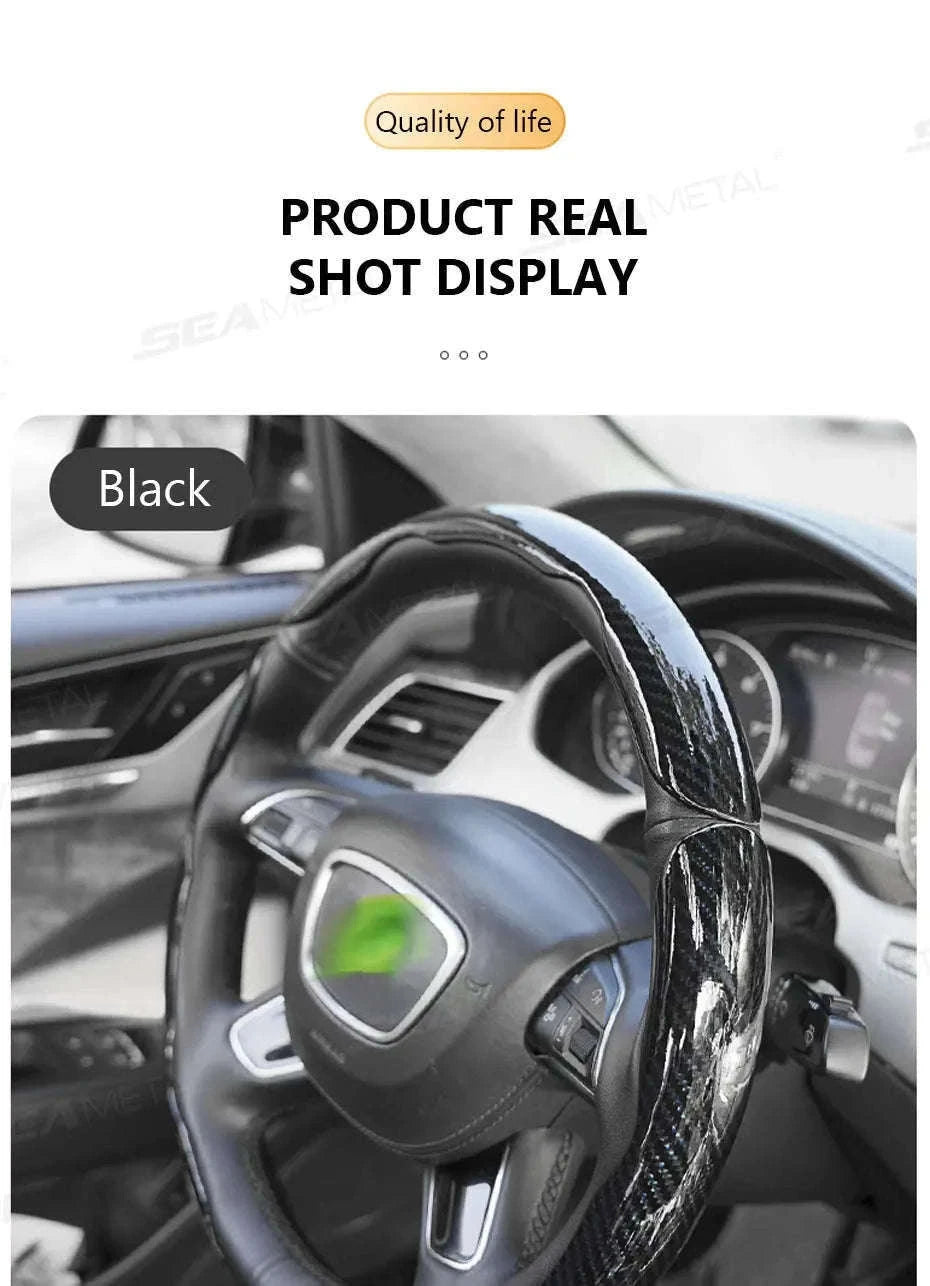 Car Steering Wheel Cover Anti-Scratch Protector-Silver 3pcs