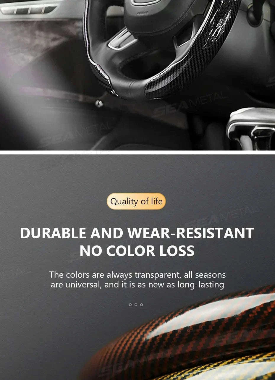 Car Steering Wheel Cover Anti-Scratch Protector-Silver 3pcs