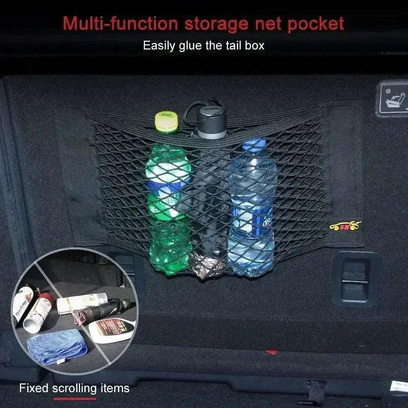 Car Storage Net Pocket Organizer for Tidy Vehicle Interiors-80 x 25cm
