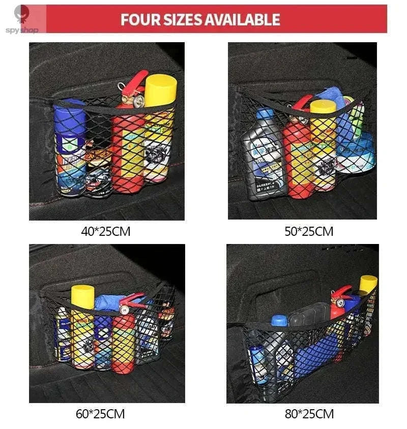 Car Storage Net Pocket Organizer for Tidy Vehicle Interiors-80 x 25cm