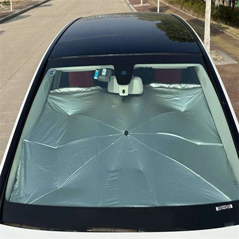 Car Sun Shade Retractable Front Windshield Parasol-large