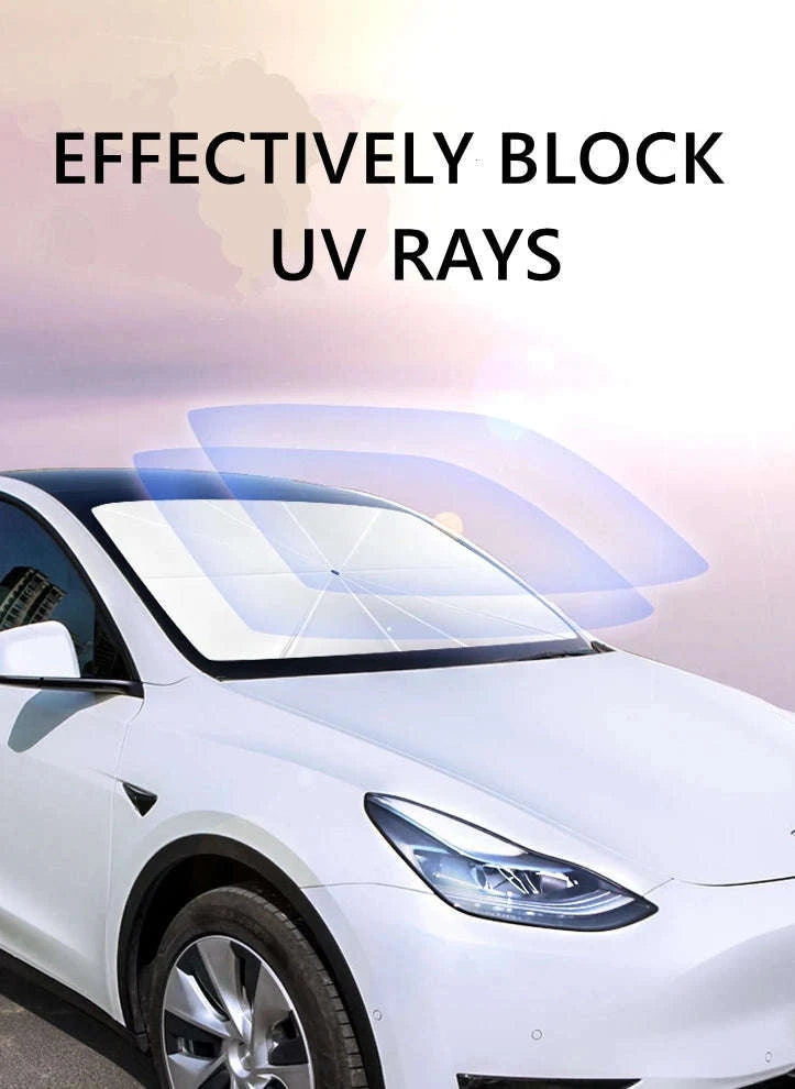 Car Sun Shade Retractable Front Windshield Parasol-large