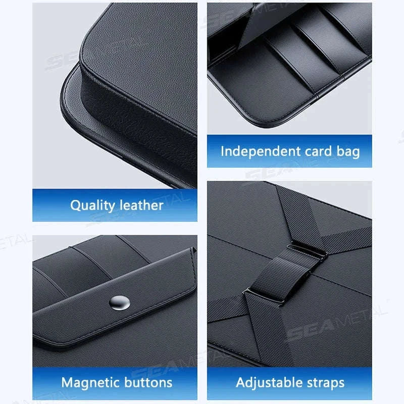 Car Sun Visor Organizer Multi-Pocket Storage Bag-1pc