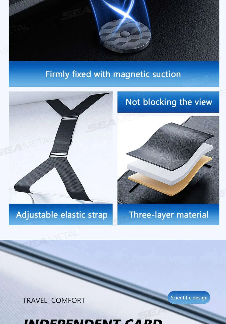 Car Sun Visor Organizer Multi-Pocket Storage Bag-1pc