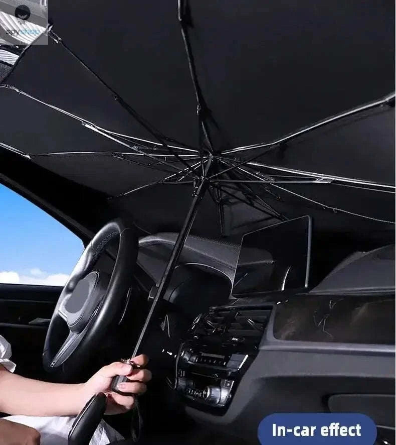 Car Sunshade Umbrella – Windshield Heat & UV Protection with Foldable Umbrella Design-1PCS 125 65
