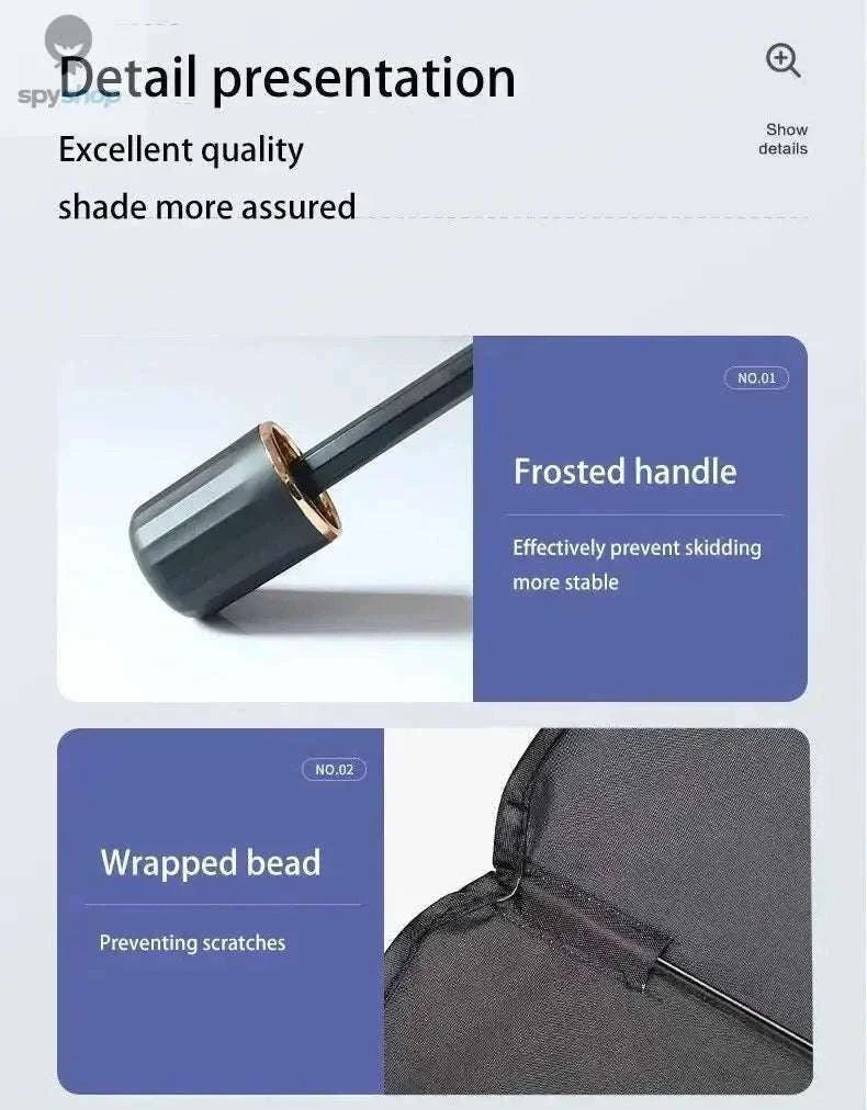 Car Sunshade Umbrella – Windshield Heat & UV Protection with Foldable Umbrella Design-