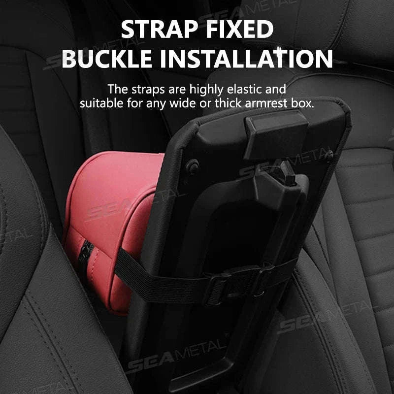 Car Tissue Holder with Adjustable Strap-Red 1pc