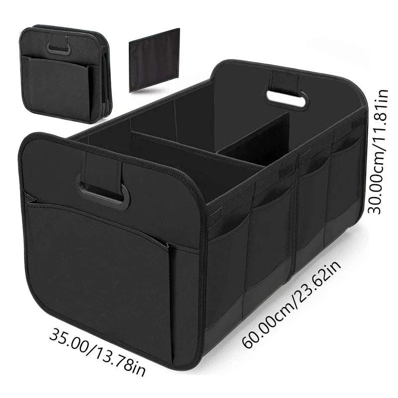 Car Trunk Organizer 63L Large-Capacity Foldable Storage Box-Black