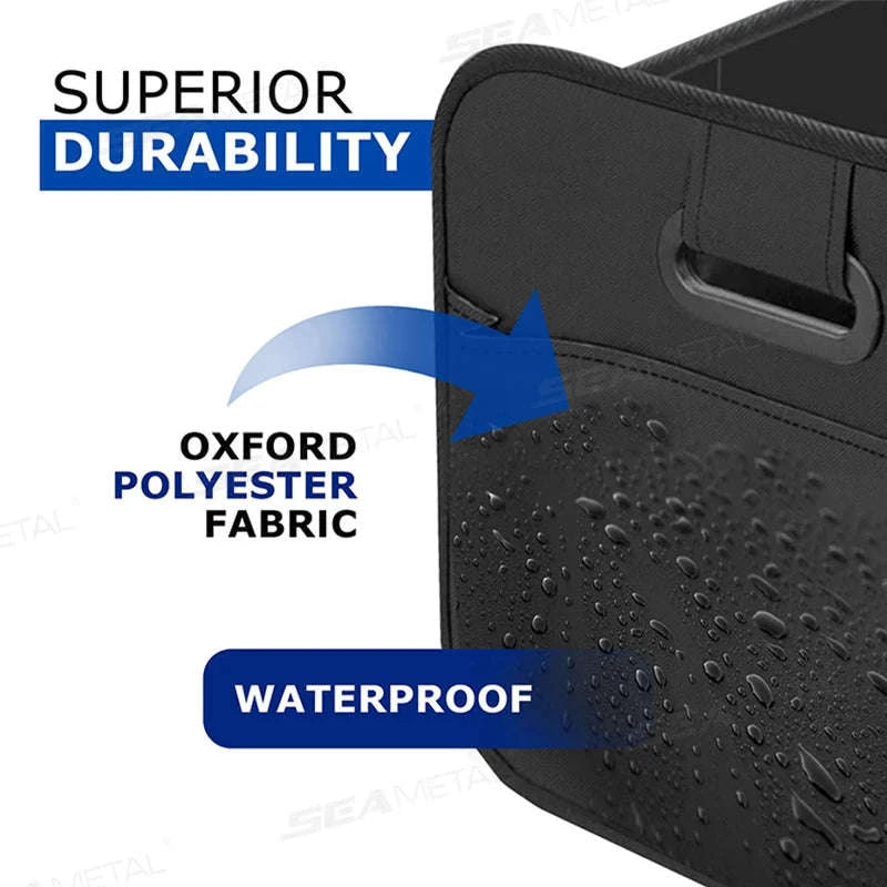 Car Trunk Organizer 63L Large-Capacity Foldable Storage Box-Black