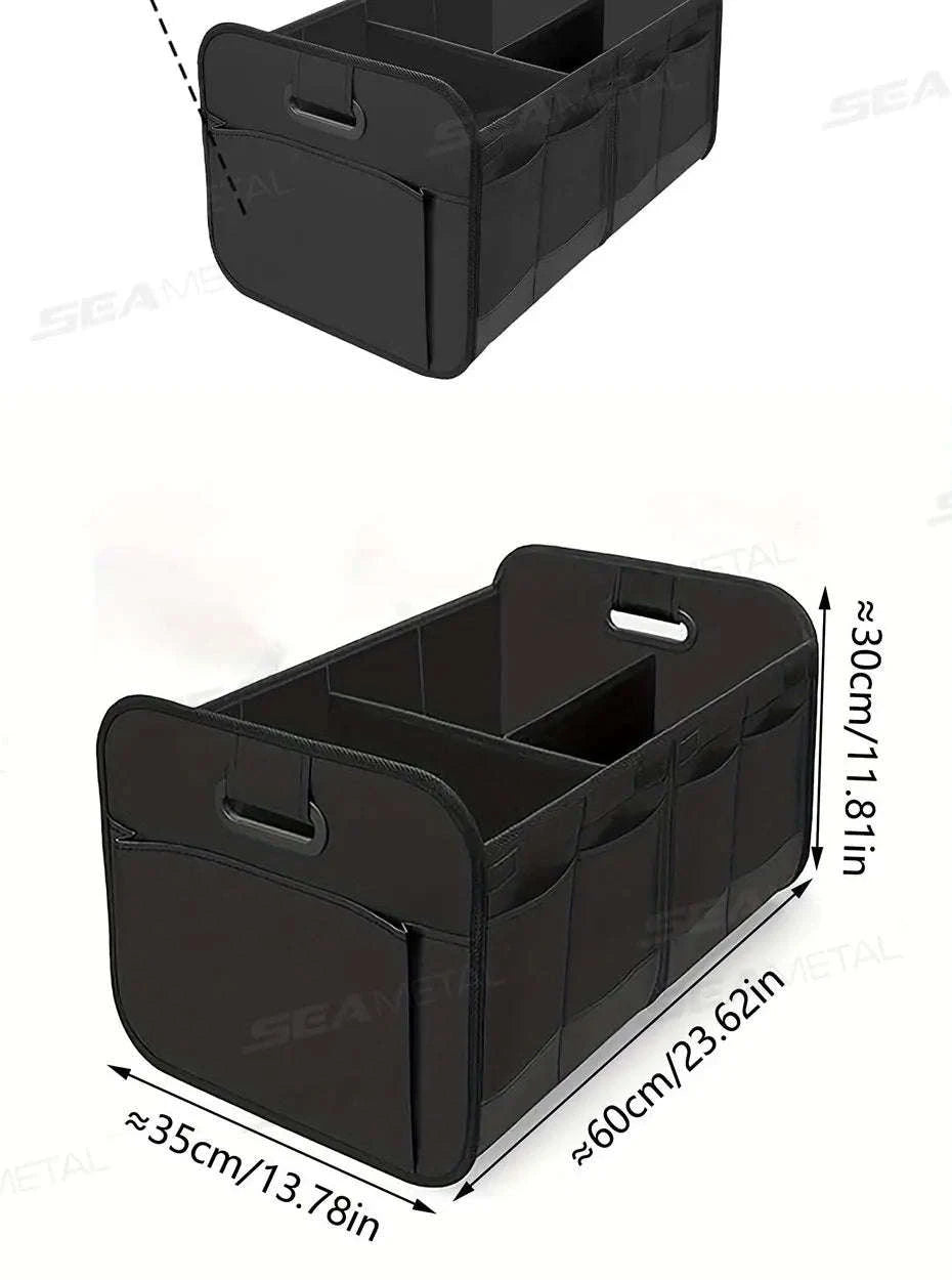 Car Trunk Organizer 63L Large-Capacity Foldable Storage Box-Black