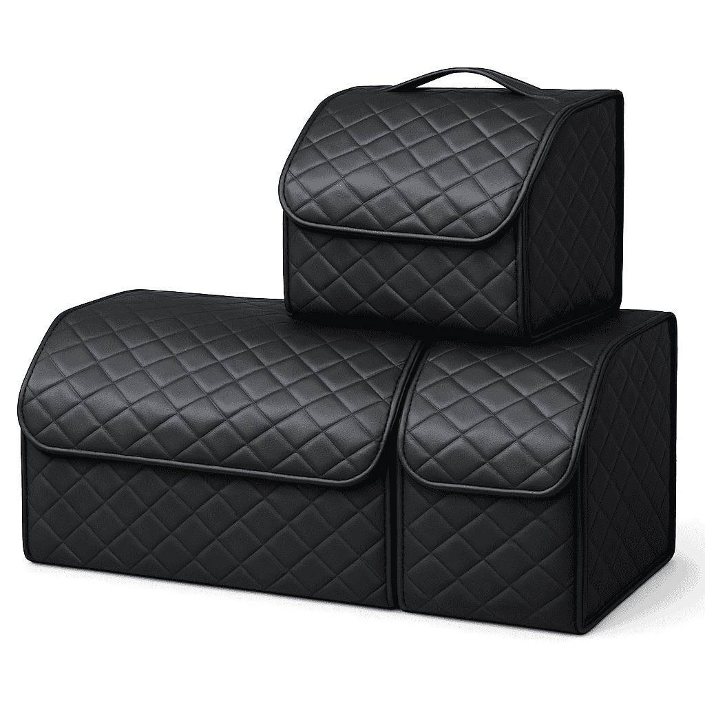 Car Trunk Organizer Box Large Capacity Foldable PU Storage Bag-golf S