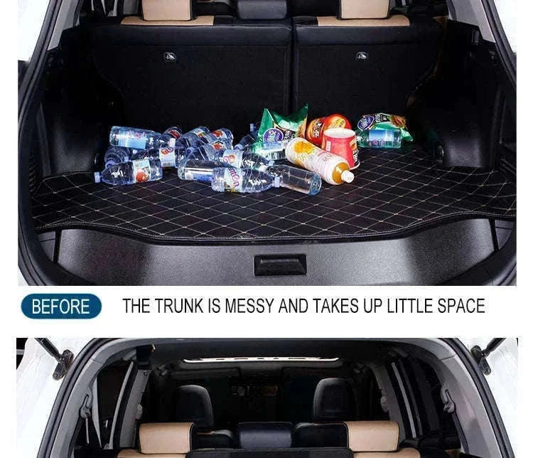 Car Trunk Organizer Box Large Capacity Foldable PU Storage Bag-golf S