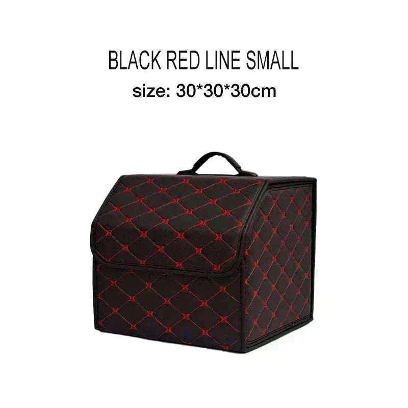 Car Trunk Organizer Box Large Capacity Foldable PU Storage Bag-golf S