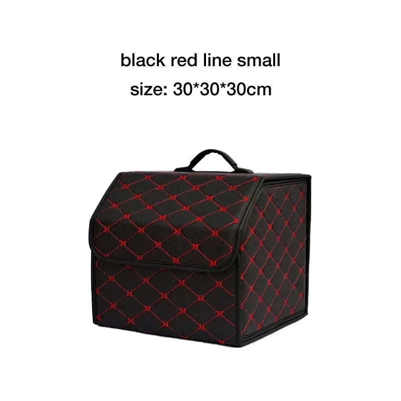 Car Trunk Organizer Box, Large Capacity, Folding Storage Bag-Red L