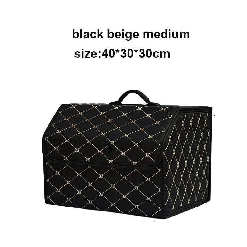 Car Trunk Organizer Box, Large Capacity, Folding Storage Bag-Red L