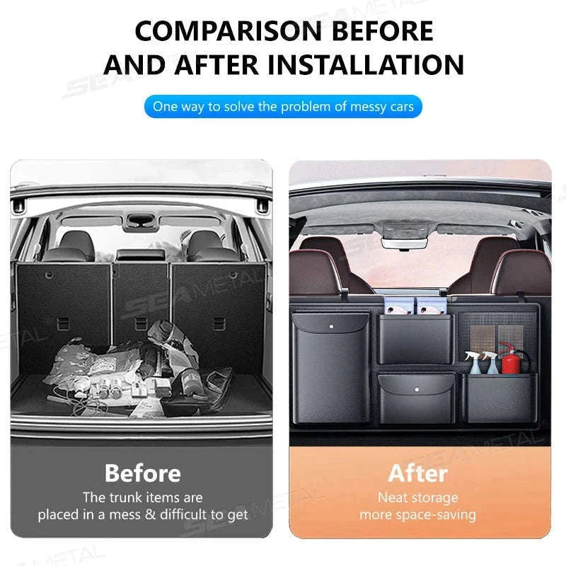 Car Trunk Organizer Multi-Pocket Backseat Hanging Storage Bag Waterproof-1 pc