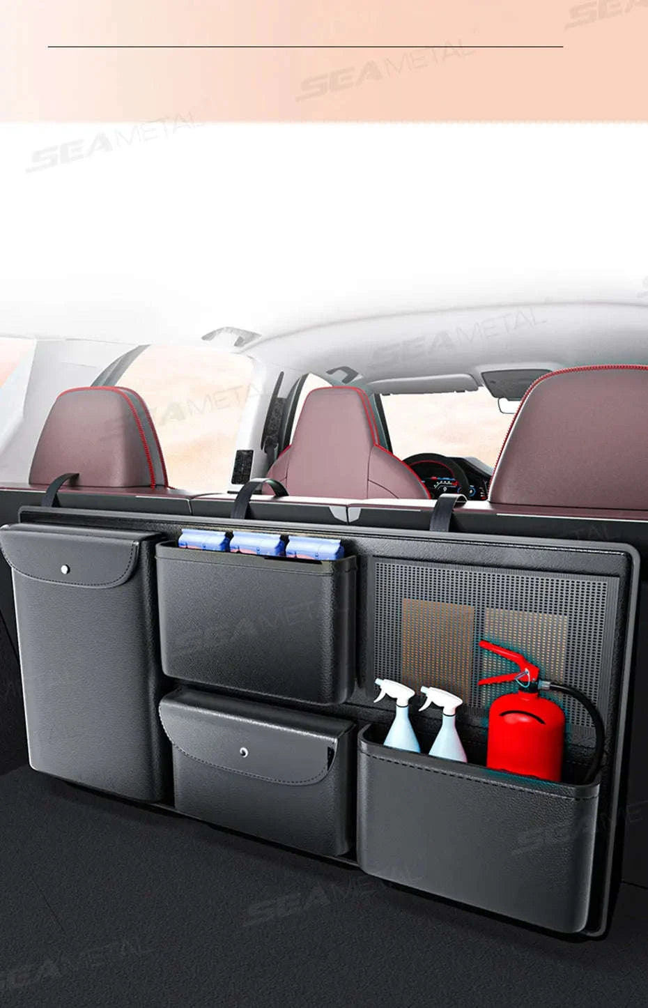 Car Trunk Organizer Multi-Pocket Backseat Hanging Storage Bag Waterproof-1 pc