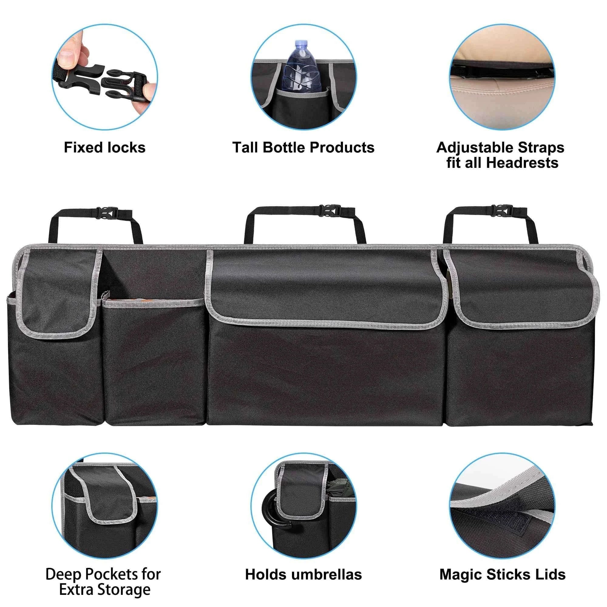 Car Trunk Organizer with 4 Pockets 39x14 Inch-1PCS