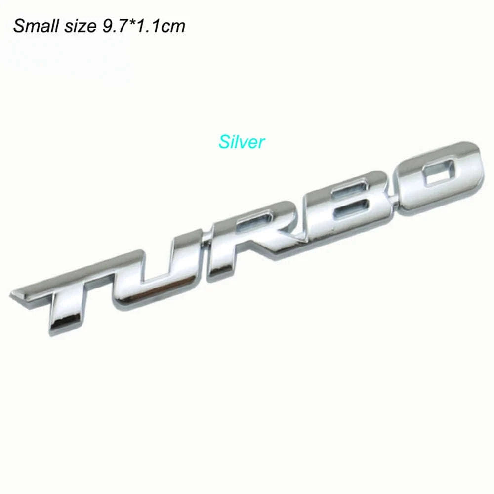 Car Turbo Boost 3D Metal Emblem Badge Sticker-Red