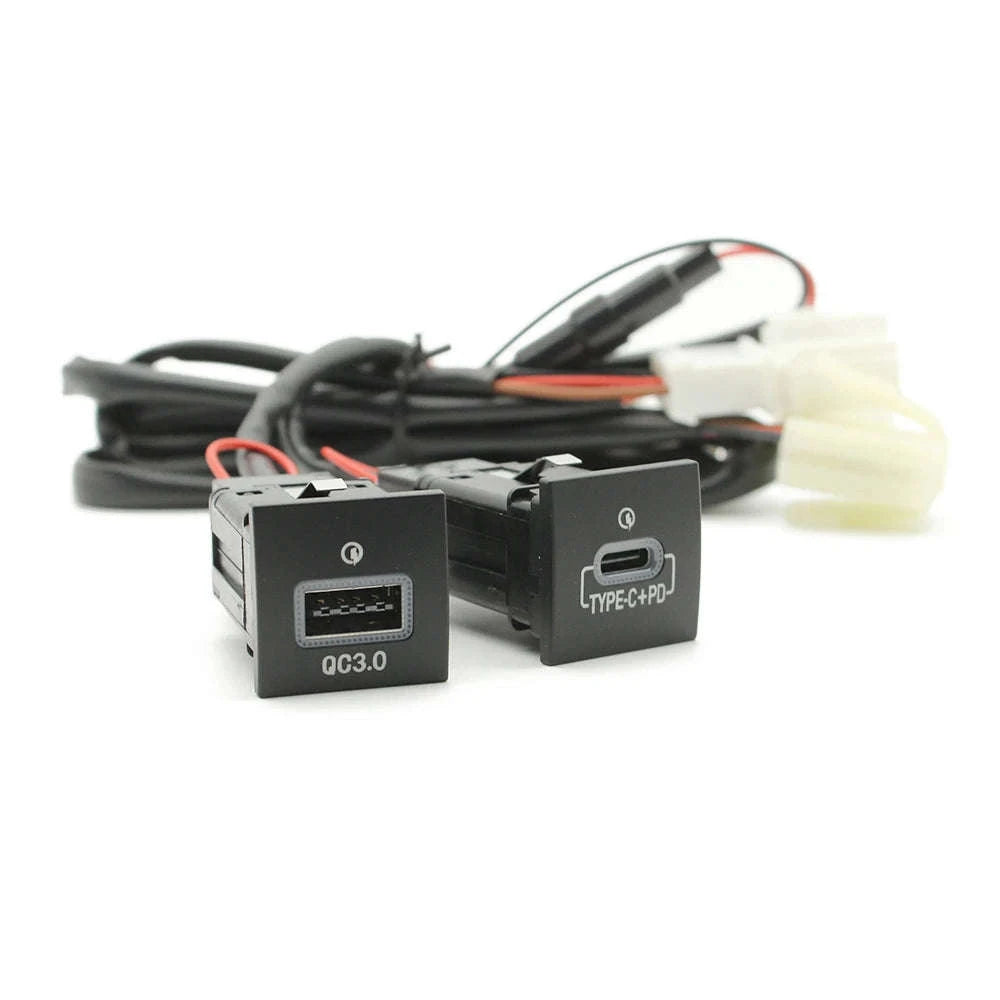 Car USB Charger PD Quick Charge Adapter for Select 2006-2012 Vehicles-USB and PD-right