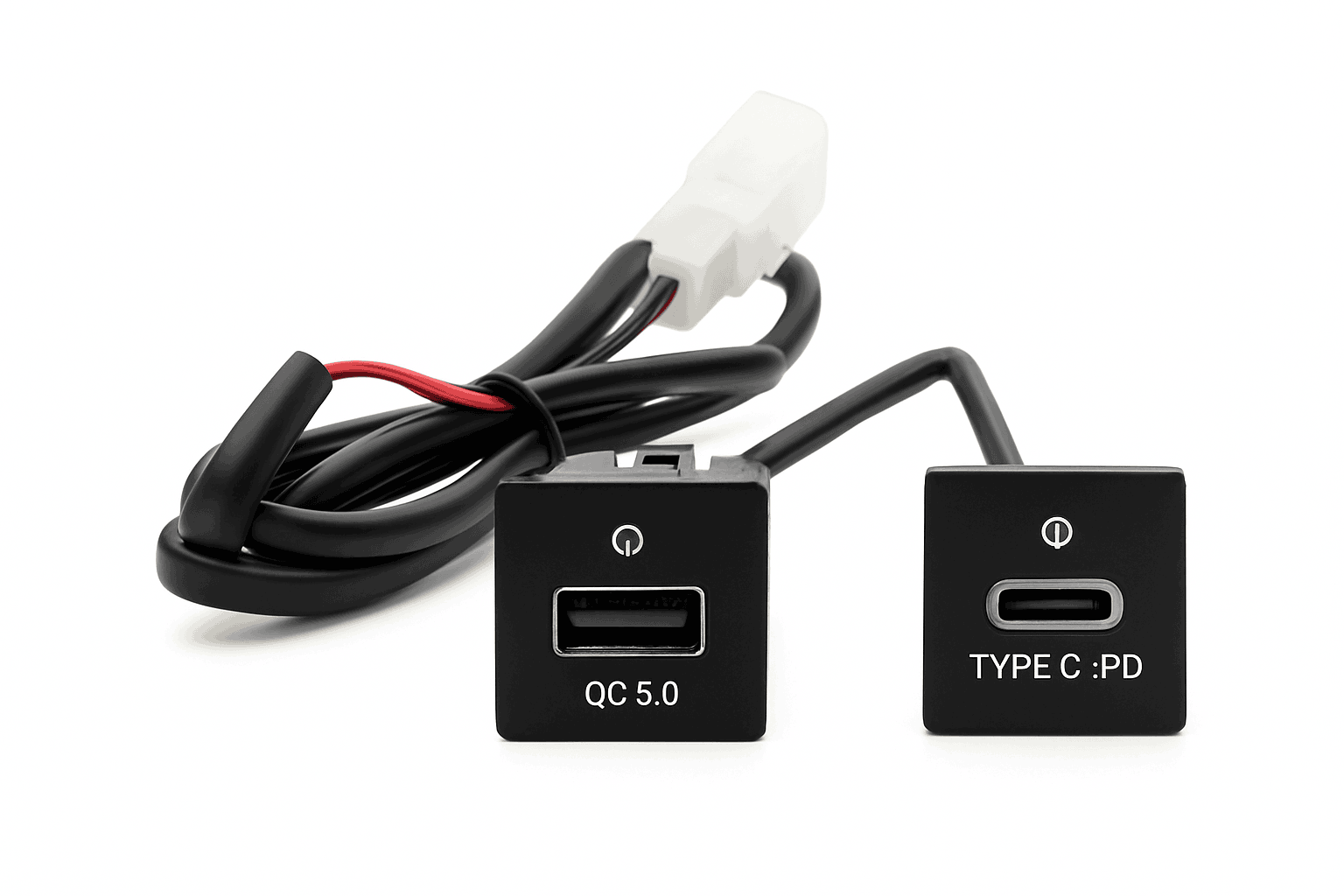 Car USB Charger PD Quick Charge Adapter for Select 2006-2012 Vehicles-USB and PD-right