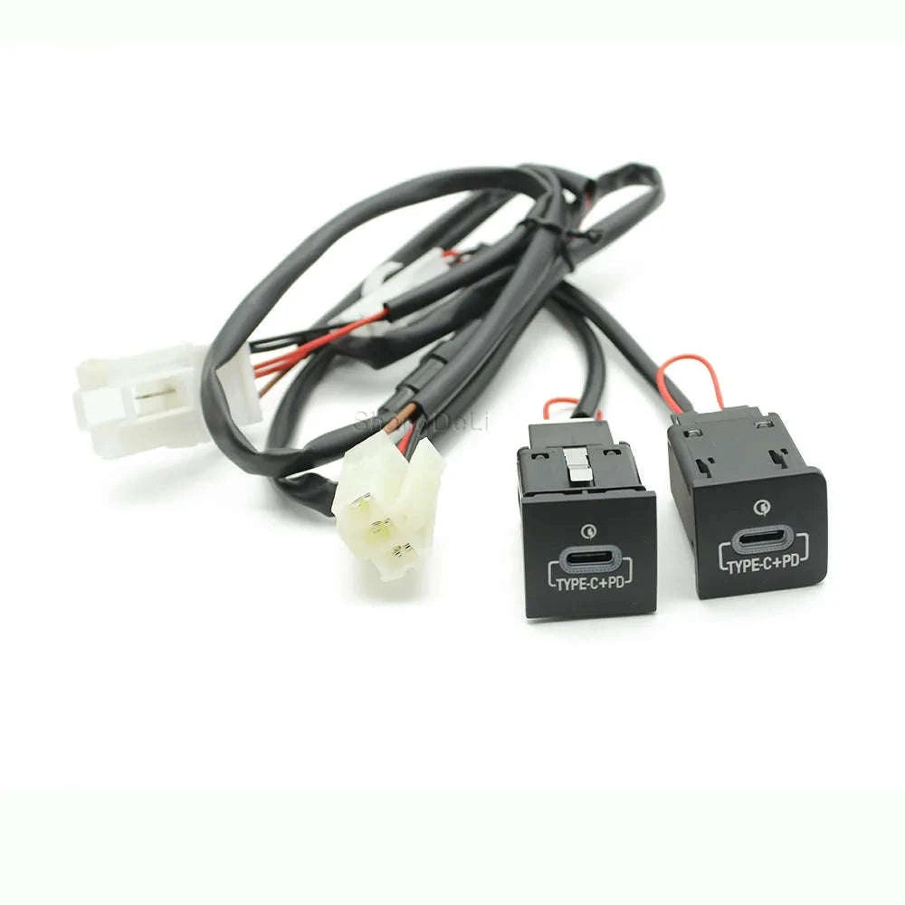 Car USB Charger PD Quick Charge Adapter for Select 2006-2012 Vehicles-USB and PD-right