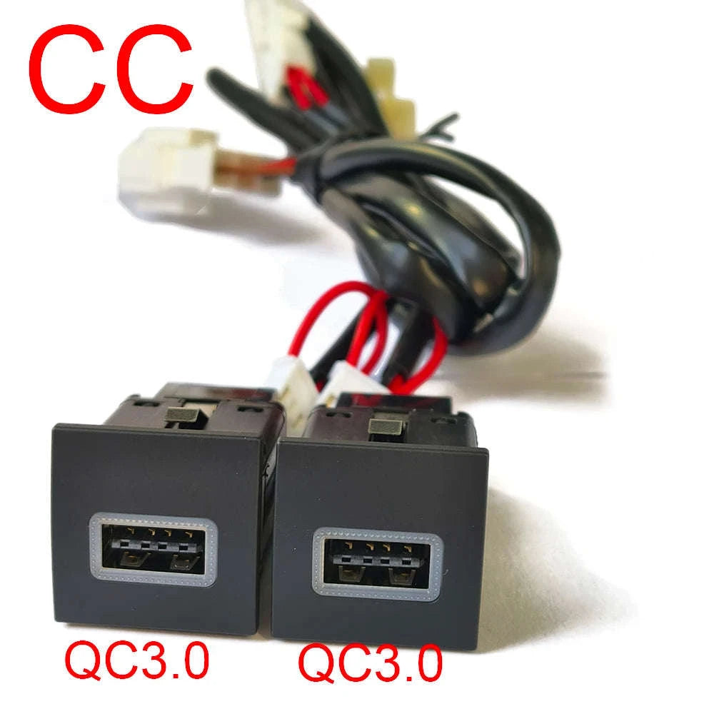 Car USB Charger PD Quick Charge QC3.0 Button Adapter-Single PD right