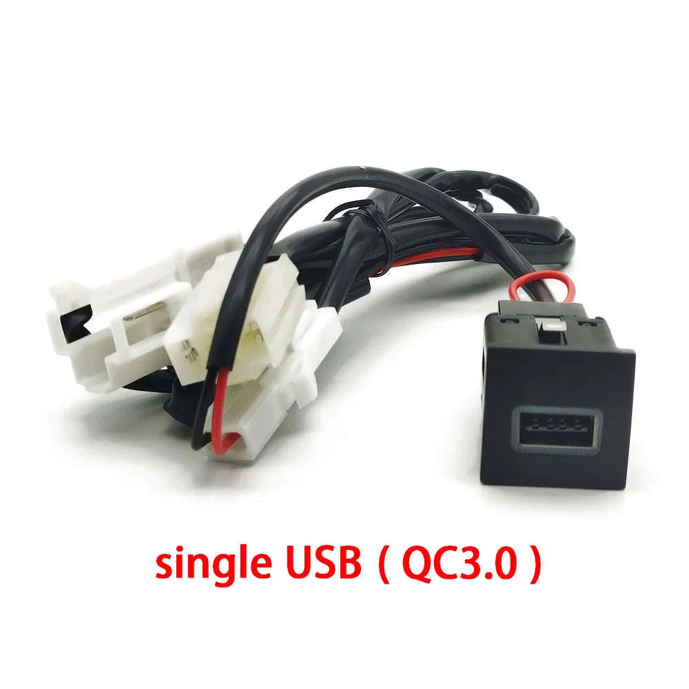 Car USB Charger PD Quick Charge QC3.0 Button Adapter-Single PD right