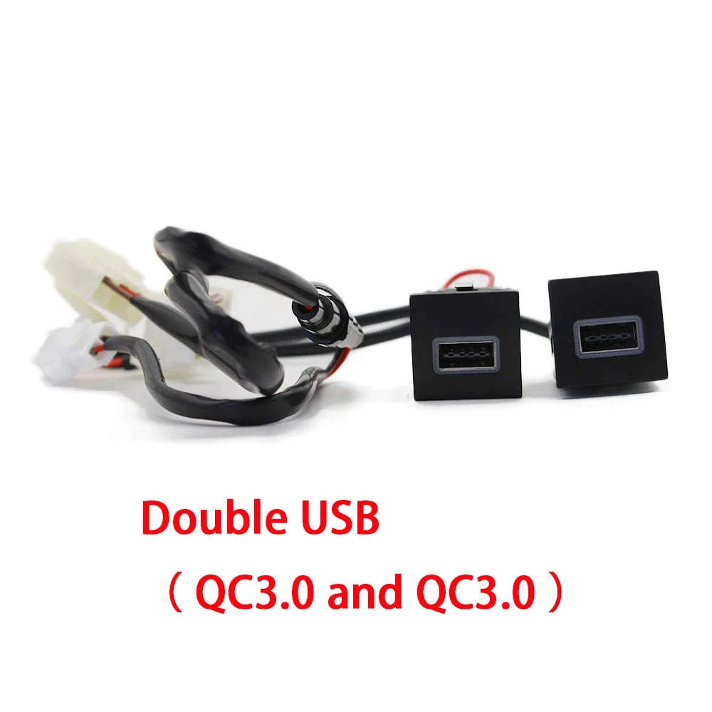 Car USB Charger PD Quick Charge QC3.0 Button Adapter-Single PD right