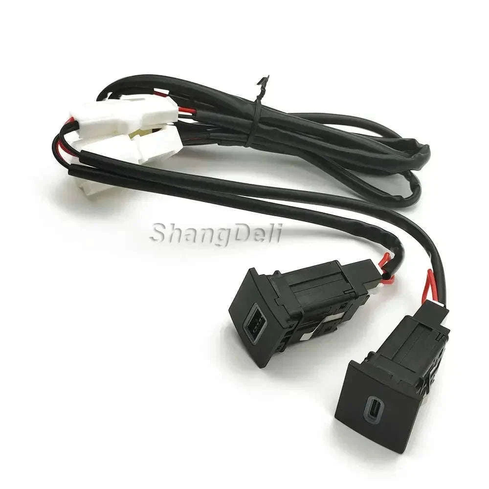 Car USB Charger PD Quick Charge QC3.0 Button Adapter-Single PD right