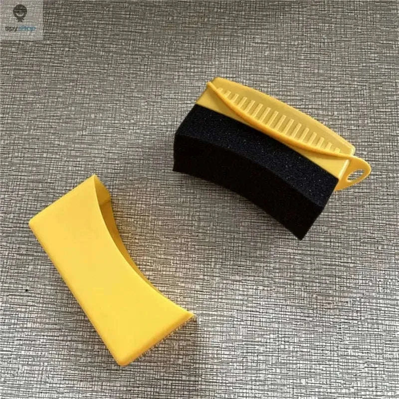 Car Wheel Polishing Sponge Brush-Yellow(without lid)