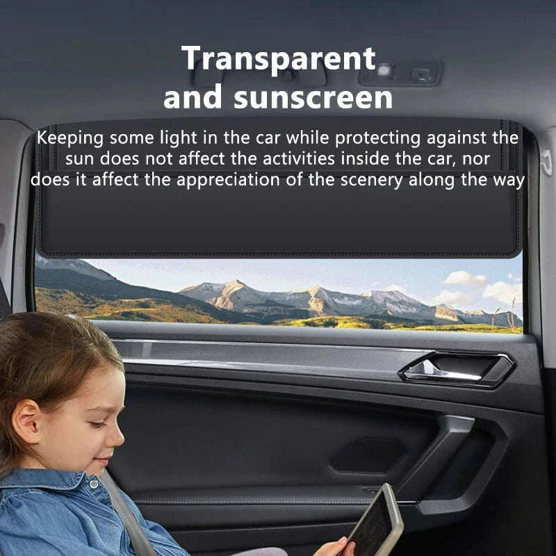 Car Window Sunshade Magnetic Side Window Curtain-Rear-1pc