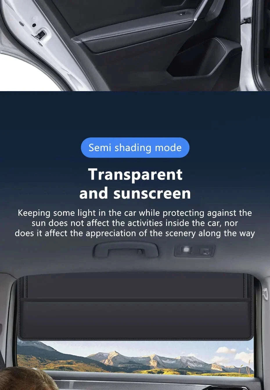 Car Window Sunshade Magnetic Side Window Curtain-Rear-1pc