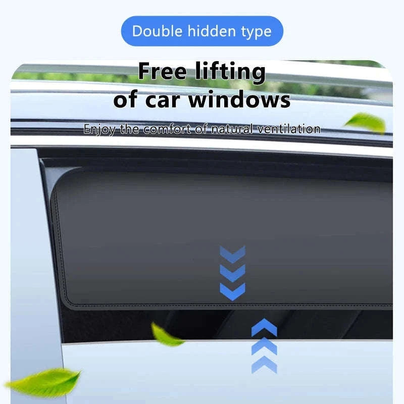 Car Window Sunshade Magnetic Side Window Curtain-Rear-1pc