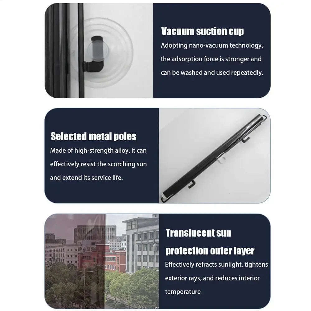 Car Windshield Retractable Sun Shade-45x125cm