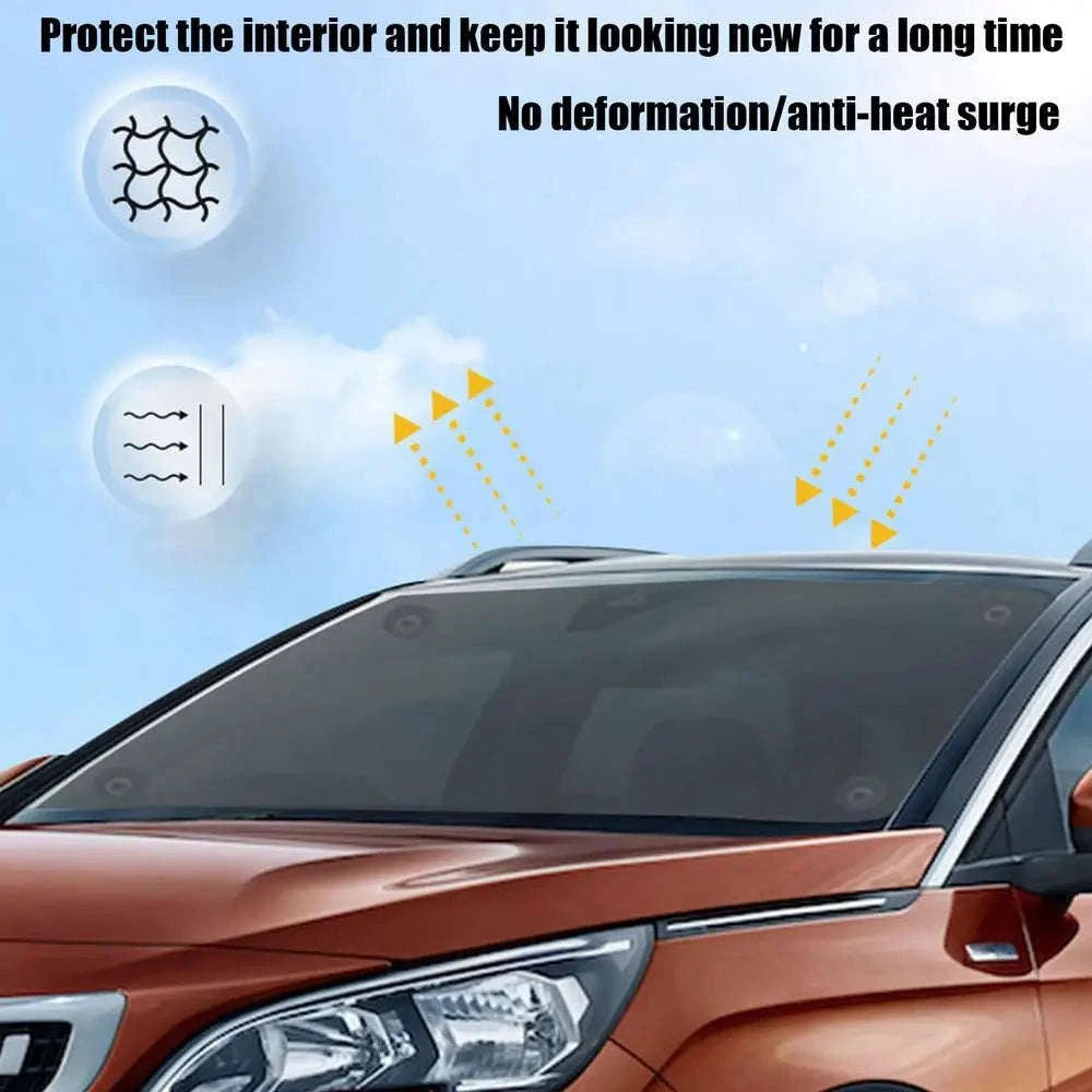 Car Windshield Retractable Sun Shade-45x125cm
