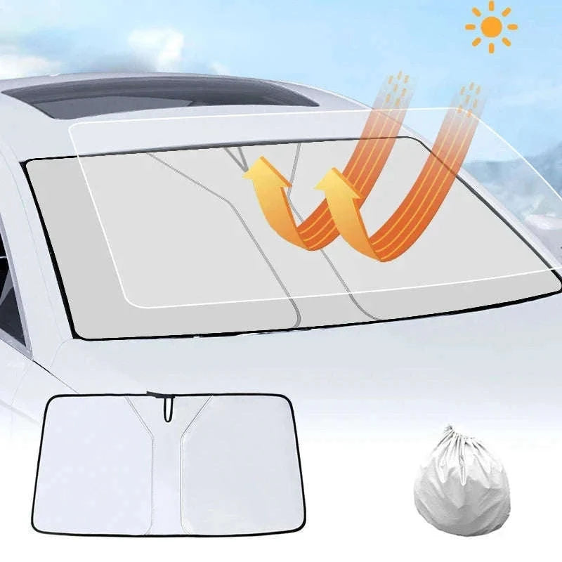 Car Windshield Sun Shade Foldable Front Window Sun Protection Cover-Size S