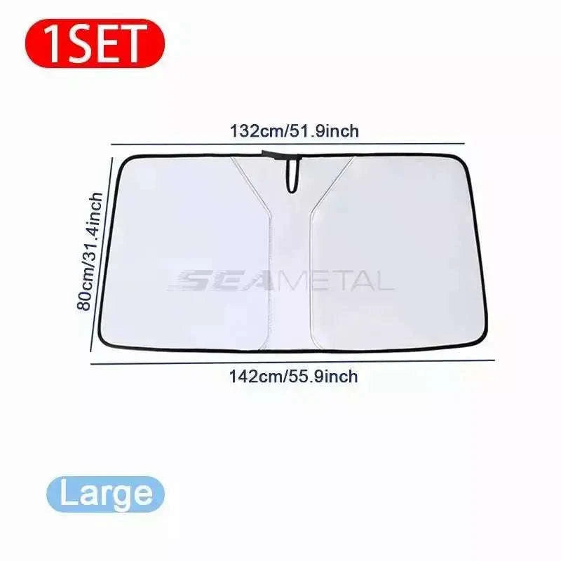 Car Windshield Sun Shade Foldable Front Window Sun Protection Cover-Size S