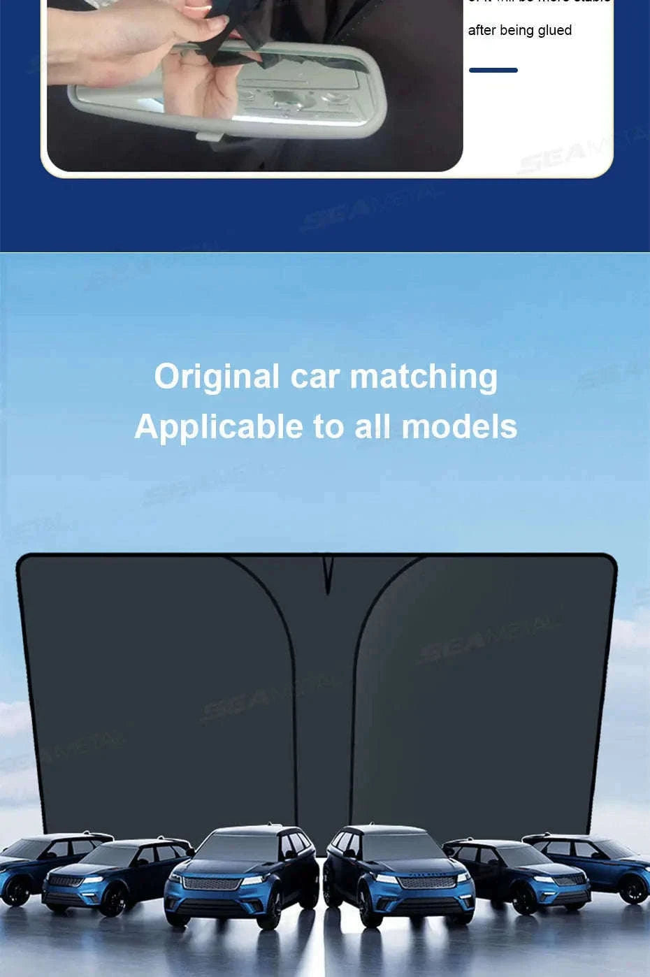 Car Windshield Sun Shade Front Window Sunshade-Size S