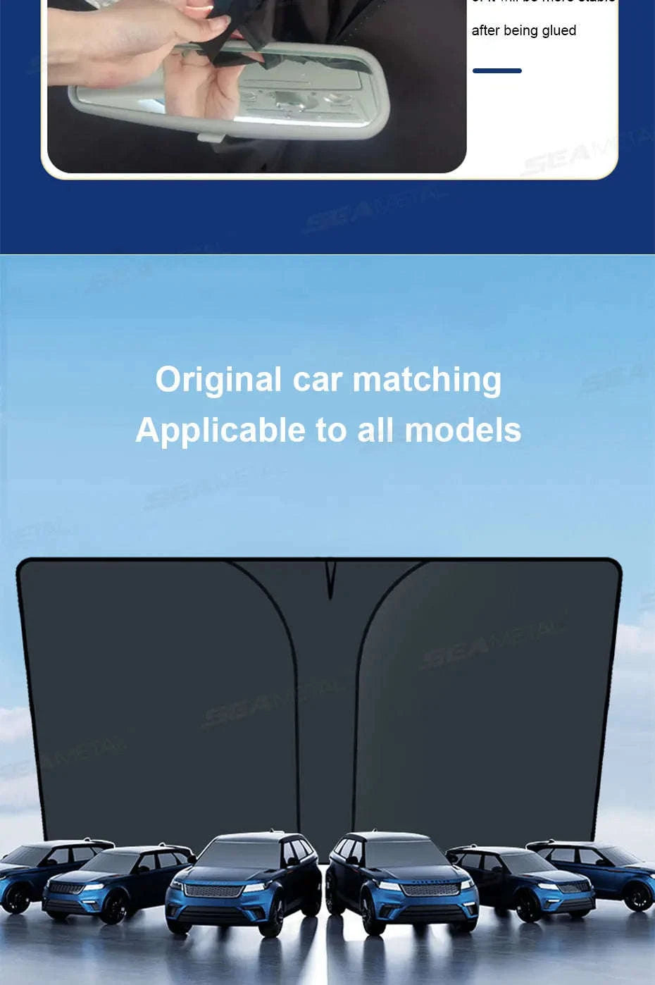 Car Windshield Sun Shade Front Window Sunshade-Size S
