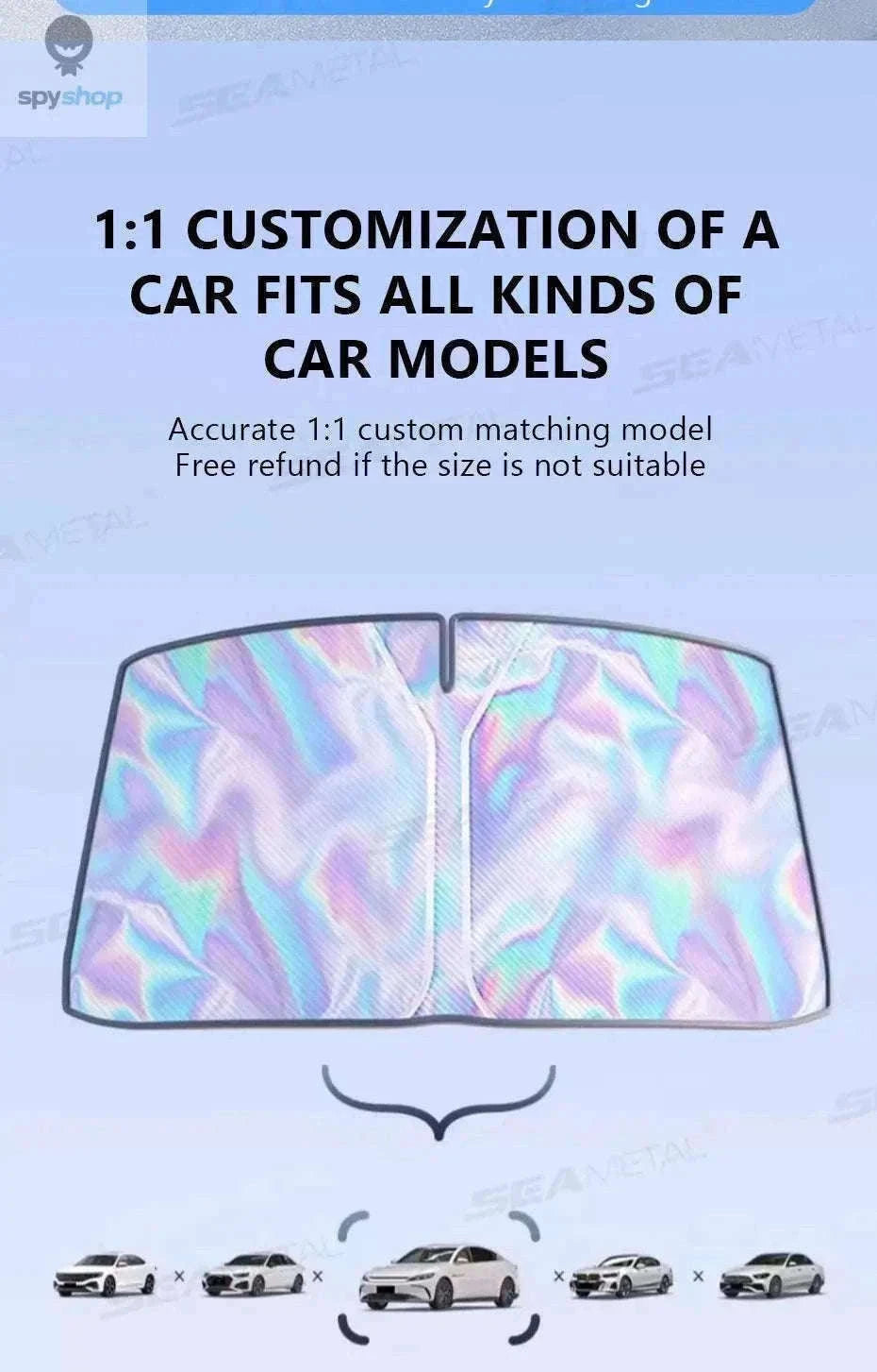Car Windshield Sun Shade Umbrella for UV Protection and Heat Reduction-1 pc